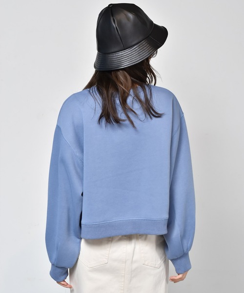 RETRO GIRL（レトロガール）の「裏毛起毛ロゴショートトレーナー（スウェット・レディース・ダークブラウン/オフホワイト/ブルー/グリーン・FREE）」の22枚目の写真