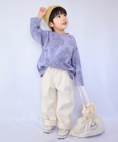 MAKE YOUR DAY(メイクユアデイ)の「抽象総柄長袖Tシャツ■80~140cm(Tシャツ/カットソー・キッズ・オフホワイト/ライトパープル・90/100/110/120/80/130/140)」の13枚目の写真