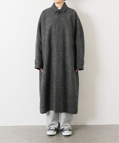 JOURNAL STANDARD LUXE（ジャーナルスタンダード　ラックス）の「WLツィード ステンコート（ステンカラーコート・レディース・チャコールグレー/ベージュ・FREE）」の3枚目の写真