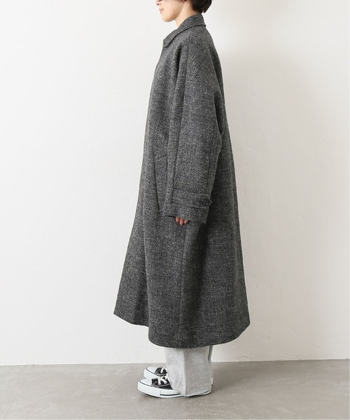 JOURNAL STANDARD LUXE（ジャーナルスタンダード　ラックス）の「WLツィード ステンコート（ステンカラーコート・レディース・チャコールグレー/ベージュ・FREE）」の4枚目の写真