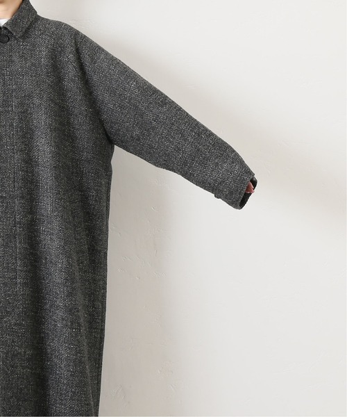 JOURNAL STANDARD LUXE（ジャーナルスタンダード　ラックス）の「WLツィード ステンコート（ステンカラーコート・レディース・チャコールグレー/ベージュ・FREE）」の8枚目の写真