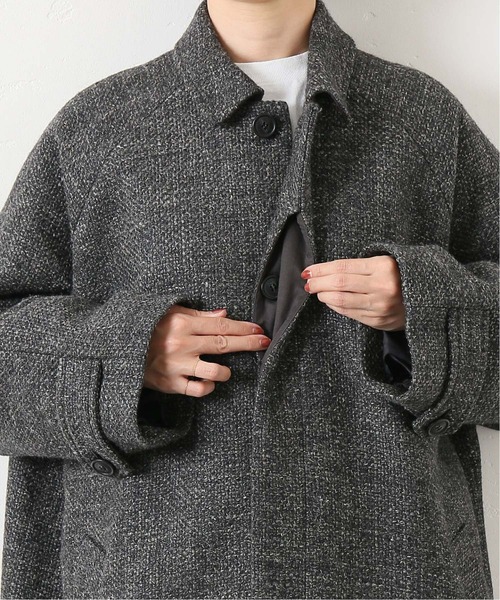 JOURNAL STANDARD LUXE（ジャーナルスタンダード　ラックス）の「WLツィード ステンコート（ステンカラーコート・レディース・チャコールグレー/ベージュ・FREE）」の11枚目の写真