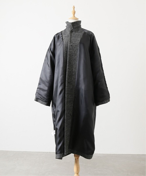 JOURNAL STANDARD LUXE（ジャーナルスタンダード　ラックス）の「WLツィード ステンコート（ステンカラーコート・レディース・チャコールグレー/ベージュ・FREE）」の14枚目の写真