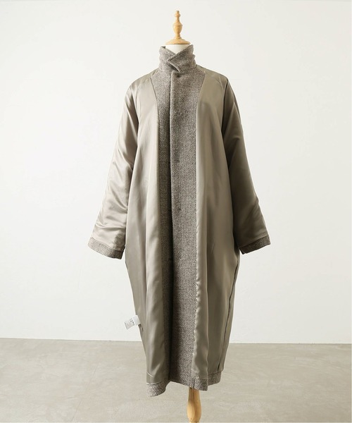 JOURNAL STANDARD LUXE（ジャーナルスタンダード　ラックス）の「WLツィード ステンコート（ステンカラーコート・レディース・チャコールグレー/ベージュ・FREE）」の18枚目の写真