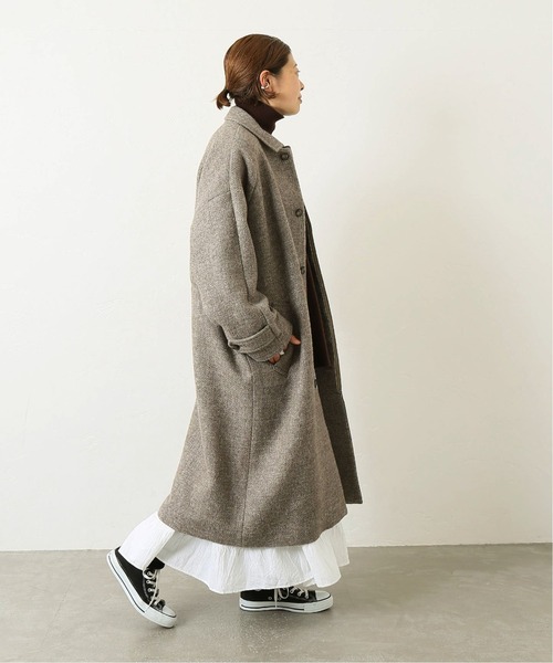 JOURNAL STANDARD LUXE（ジャーナルスタンダード　ラックス）の「WLツィード ステンコート（ステンカラーコート・レディース・チャコールグレー/ベージュ・FREE）」の17枚目の写真
