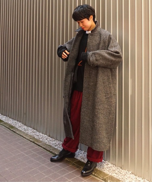 JOURNAL STANDARD LUXE（ジャーナルスタンダード　ラックス）の「WLツィード ステンコート（ステンカラーコート・レディース・チャコールグレー/ベージュ・FREE）」の22枚目の写真