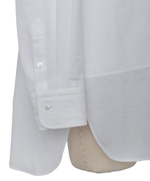 【美品】  Drawer / ドゥロワー | コットン スタンドカラー ロング シャツ | 36 | ホワイト | レディース Drawer（ドゥロワー）の「＜Drawer（ドゥロワー）＞ コットンスタンド