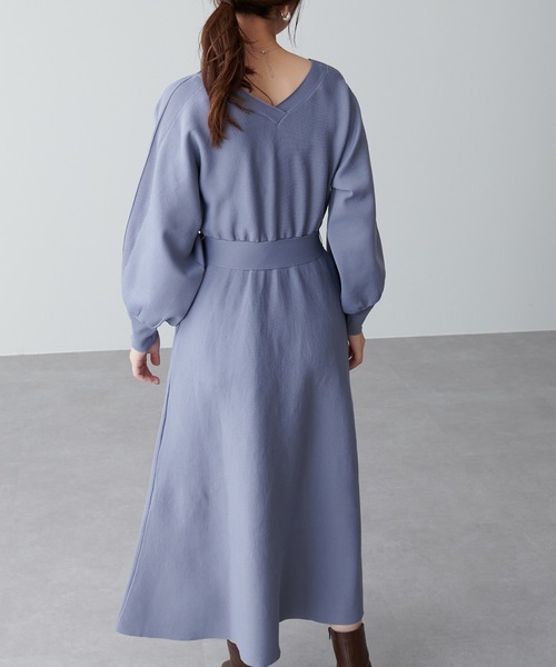 natural couture（ナチュラルクチュール）の「【WEB限定カラー有り】ふわ軽2WAY Aラインワンピース（ワンピース・レディース・オフホワイト/ミント/サックスブルー/ピンク/グレイッシュベージュ/ブラック・FREE）」の15枚目の写真