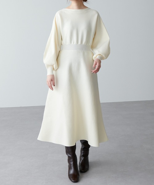 natural couture（ナチュラルクチュール）の「【WEB限定カラー有り】ふわ軽2WAY Aラインワンピース（ワンピース・レディース・オフホワイト/ミント/サックスブルー/ピンク/グレイッシュベージュ/ブラック・FREE）」の13枚目の写真