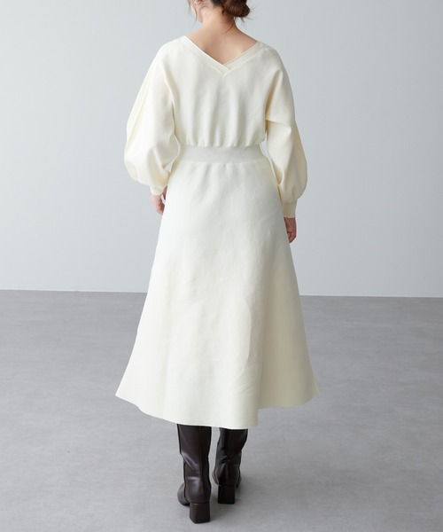 natural couture（ナチュラルクチュール）の「【WEB限定カラー有り】ふわ軽2WAY Aラインワンピース（ワンピース・レディース・オフホワイト/ミント/サックスブルー/ピンク/グレイッシュベージュ/ブラック・FREE）」の17枚目の写真