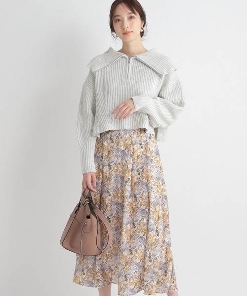 Andemiu（アンデミュウ）の「ボタニカルガラジャカードスカート265636（スカート・レディース・ベージュ/オレンジ/アイボリー・SMALL/MEDIUM）」の13枚目の写真