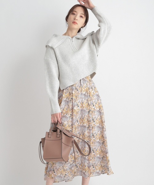 Andemiu（アンデミュウ）の「ボタニカルガラジャカードスカート265636（スカート・レディース・ベージュ/オレンジ/アイボリー・SMALL/MEDIUM）」の16枚目の写真