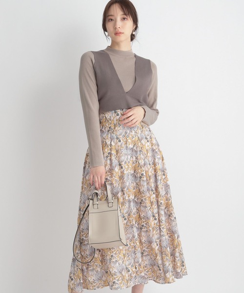 Andemiu（アンデミュウ）の「ボタニカルガラジャカードスカート265636（スカート・レディース・ベージュ/オレンジ/アイボリー・SMALL/MEDIUM）」の21枚目の写真