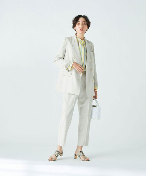 NOLLEY’S Sophi(ノーリーズソフィ)の「ウォッシャブルストレッチダブルジャケット(テーラードジャケット・レディース・ベージュ/ネイビー/サックスブルー・36/38)」の17枚目の写真