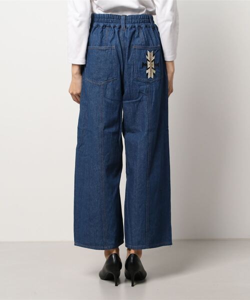 チャイハネ（チャイハネ）の「【チャイハネ】オルカジ刺繍デニムワイドパンツ（デニムパンツ・レディース・ライトブルー/ダークブルー・FREE）」の5枚目の写真