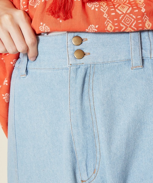 チャイハネ（チャイハネ）の「【チャイハネ】オルカジ刺繍デニムワイドパンツ（デニムパンツ・レディース・ライトブルー/ダークブルー・FREE）」の15枚目の写真