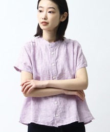 to touch / トゥータッチ フレンチ リネン ブラウス シャツ TO22T04 MUD