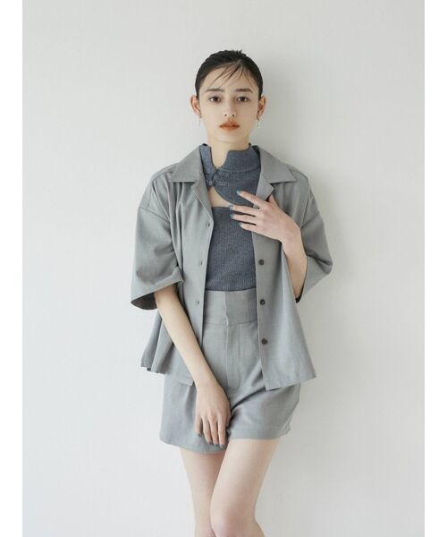 MURUA(ムルーア)の「チャイナタイトハーフニット(ニット/セーター・レディース・ブラック/オレンジ/ブルー/グリーン・FREE)」の18枚目の写真