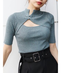 MURUA | チャイナタイトハーフニット(ニット/セーター)