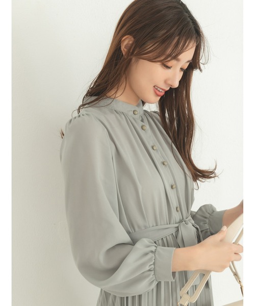 fifth（フィフス）の「ウエストリボンプリーツワンピース（ワンピース・レディース・グリーン/ピンク・M）」の19枚目の写真