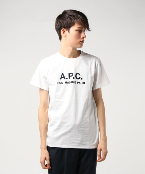 A.P.C.(アーペーセー)の「T-SHIRT RUE MADAME HOMME(Tシャツ/カットソー・メンズ・ホワイト/ブラック・M/L/S/XS/XL)」の6枚目の写真