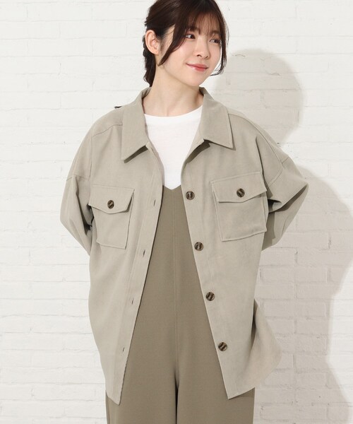 Cutie Blonde（キューティーブロンド）の「◆【S-L】ナチュラルカラーのCPOジャケット（ミリタリージャケット・レディース・オフホワイト/サンドベージュ/黄緑系・03/01/02）」の2枚目の写真