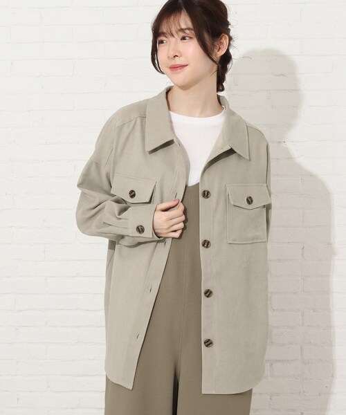 Cutie Blonde（キューティーブロンド）の「◆【S-L】ナチュラルカラーのCPOジャケット（ミリタリージャケット・レディース・オフホワイト/サンドベージュ/黄緑系・03/01/02）」の5枚目の写真