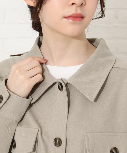 Cutie Blonde（キューティーブロンド）の「◆【S-L】ナチュラルカラーのCPOジャケット（ミリタリージャケット・レディース・オフホワイト/サンドベージュ/黄緑系・03/01/02）」の12枚目の写真