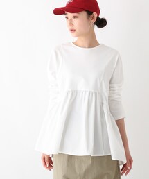 OPAQUE.CLIP | シルケットコットン フハクキリカエカットソー(Tシャツ/カットソー)