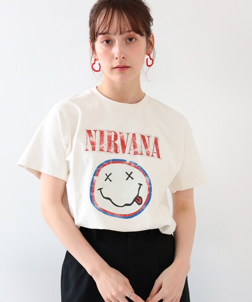 GOOD ROCK SPEED（グッドロックスピード）の「GOOD ROCK SPEED × Ray BEAMS / 別注 NIRVANA Tシャツ（Tシャツ/カットソー・レディース・オフホワイト・ONE SIZE）」の3枚目の写真
