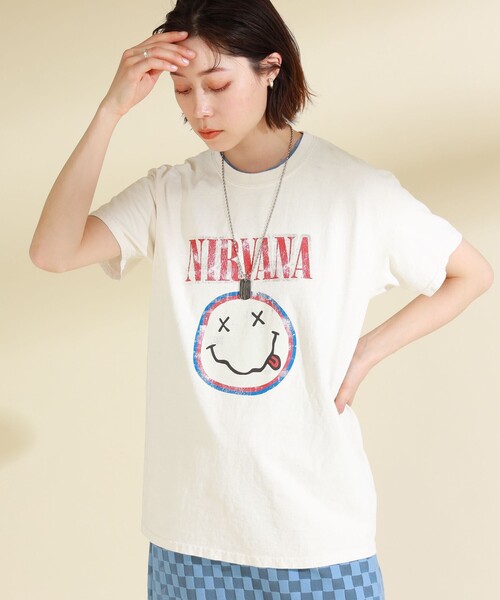 GOOD ROCK SPEED（グッドロックスピード）の「GOOD ROCK SPEED × Ray BEAMS / 別注 NIRVANA Tシャツ（Tシャツ/カットソー・レディース・オフホワイト・ONE SIZE）」の10枚目の写真