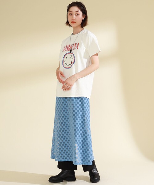 GOOD ROCK SPEED（グッドロックスピード）の「GOOD ROCK SPEED × Ray BEAMS / 別注 NIRVANA Tシャツ（Tシャツ/カットソー・レディース・オフホワイト・ONE SIZE）」の14枚目の写真