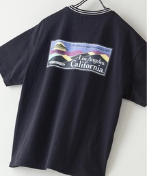 【OUTDOOR PRODUCTS/アウトドアプロダクツ】USAコットン リブライン バックプリントTシャツ ビッグシルエット