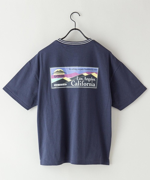 OUTDOOR PRODUCTS（アウトドアプロダクツ）の「【OUTDOOR PRODUCTS/アウトドアプロダクツ】USAコットン　リブライン　バックプリントTシャツ　ビッグシルエット（Tシャツ/カットソー・レディース・ホワイト/ブラック/ネイビー/ブラウン・FREE）」の8枚目の写真
