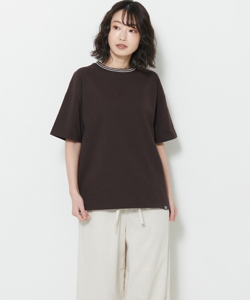 OUTDOOR PRODUCTS（アウトドアプロダクツ）の「【OUTDOOR PRODUCTS/アウトドアプロダクツ】USAコットン　リブライン　バックプリントTシャツ　ビッグシルエット（Tシャツ/カットソー・レディース・ホワイト/ブラック/ネイビー/ブラウン・FREE）」の19枚目の写真