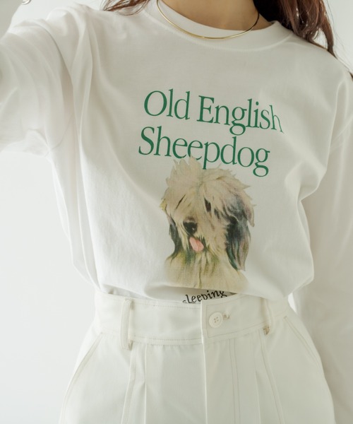 mystic(ミスティック)の「sheep dog ロングTシャツ(Tシャツ/カットソー・レディース・ホワイト・FREE)」の1枚目の写真
