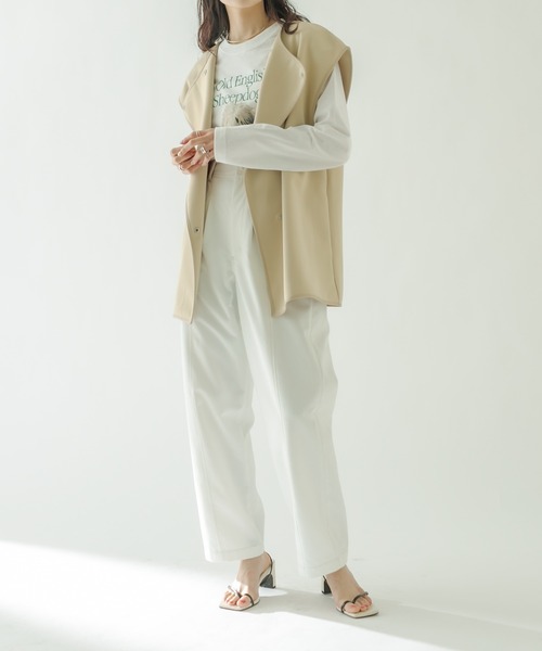 mystic(ミスティック)の「sheep dog ロングTシャツ(Tシャツ/カットソー・レディース・ホワイト・FREE)」の3枚目の写真