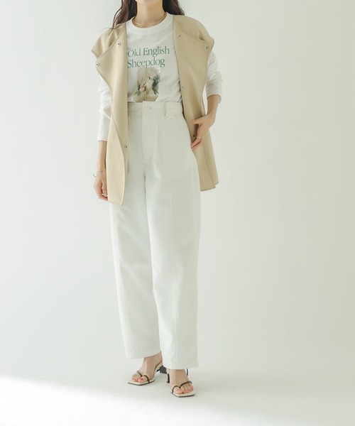 mystic(ミスティック)の「sheep dog ロングTシャツ(Tシャツ/カットソー・レディース・ホワイト・FREE)」の5枚目の写真