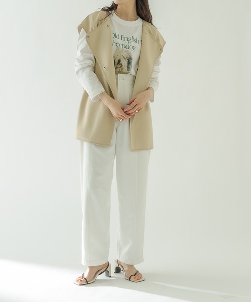 mystic(ミスティック)の「sheep dog ロングTシャツ(Tシャツ/カットソー・レディース・ホワイト・FREE)」の6枚目の写真