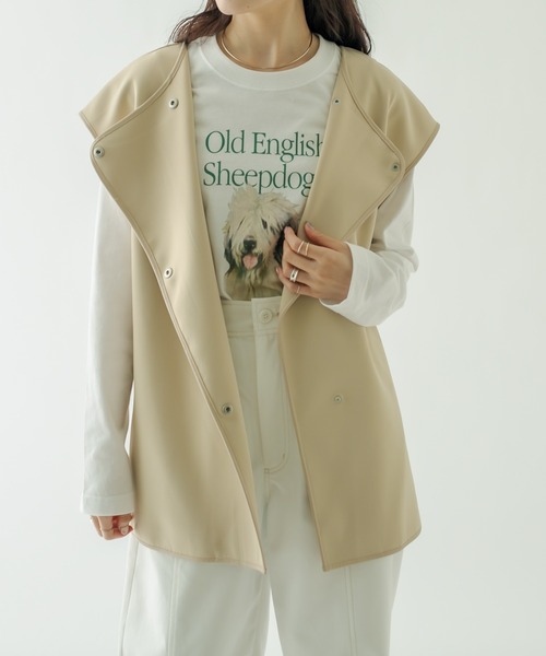 mystic(ミスティック)の「sheep dog ロングTシャツ(Tシャツ/カットソー・レディース・ホワイト・FREE)」の7枚目の写真