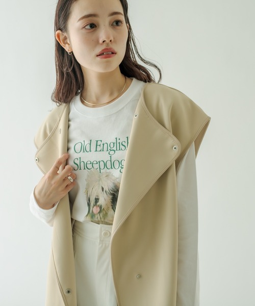 mystic(ミスティック)の「sheep dog ロングTシャツ(Tシャツ/カットソー・レディース・ホワイト・FREE)」の9枚目の写真