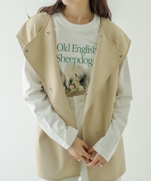 mystic(ミスティック)の「sheep dog ロングTシャツ(Tシャツ/カットソー・レディース・ホワイト・FREE)」の10枚目の写真