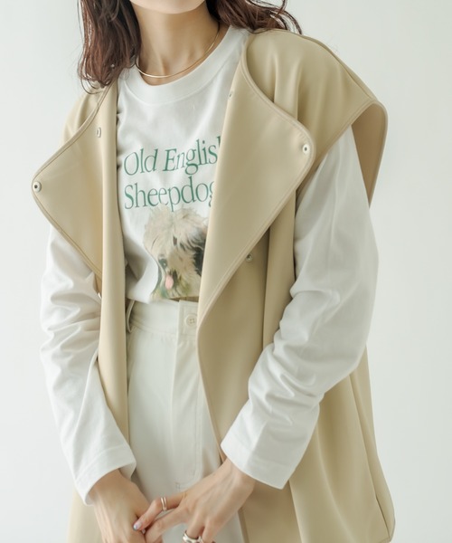 mystic(ミスティック)の「sheep dog ロングTシャツ(Tシャツ/カットソー・レディース・ホワイト・FREE)」の11枚目の写真