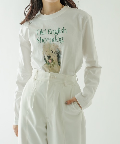 mystic(ミスティック)の「sheep dog ロングTシャツ(Tシャツ/カットソー・レディース・ホワイト・FREE)」の12枚目の写真