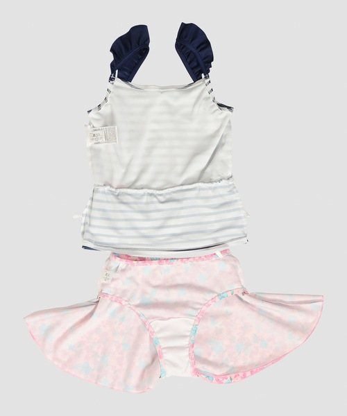 BENETTON (UNITED COLORS OF BENETTON)（ベネトンユナイテッドカラーズオブベネトン）の「【BENETTON:ベネトン】キッズボーダー花柄セパレート水着（水着・キッズ・ネイビー/サックスブルー・110/120）」の8枚目の写真