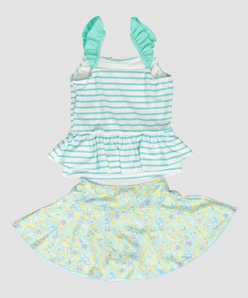 BENETTON (UNITED COLORS OF BENETTON)（ベネトンユナイテッドカラーズオブベネトン）の「【BENETTON:ベネトン】キッズボーダー花柄セパレート水着（水着・キッズ・ネイビー/サックスブルー・110/120）」の6枚目の写真