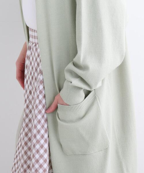 SHOO・LA・RUE（シューラルー）の「◆さらさらもちトッパーカーディガン（カーディガン/ボレロ・レディース・ライトグリーン/ピンク/サックスブルー/ブラック/アイボリー・00）」の10枚目の写真