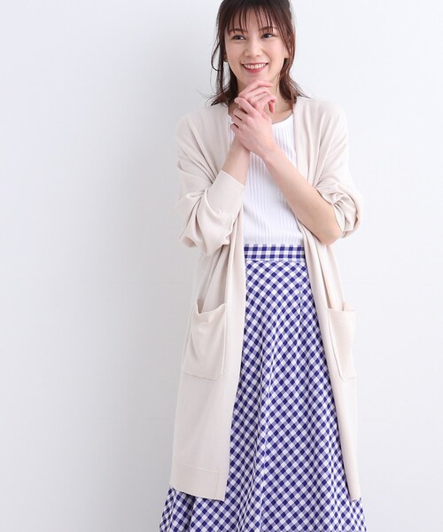 SHOO・LA・RUE（シューラルー）の「◆さらさらもちトッパーカーディガン（カーディガン/ボレロ・レディース・ライトグリーン/ピンク/サックスブルー/ブラック/アイボリー・00）」の13枚目の写真