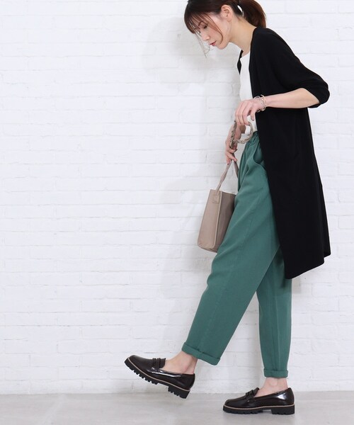 SHOO・LA・RUE（シューラルー）の「◆さらさらもちトッパーカーディガン（カーディガン/ボレロ・レディース・ライトグリーン/ピンク/サックスブルー/ブラック/アイボリー・00）」の18枚目の写真