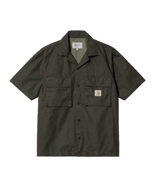 Carhartt WIP（カーハートダブリューアイピー）の「Carhartt WIP/カーハートダブリューアイピー ショートスリーブウィントン半袖シャツ I030456（シャツ/ブラウス・メンズ・ネイビー/ブラウン/グレー・M/L/XL）」の2枚目の写真